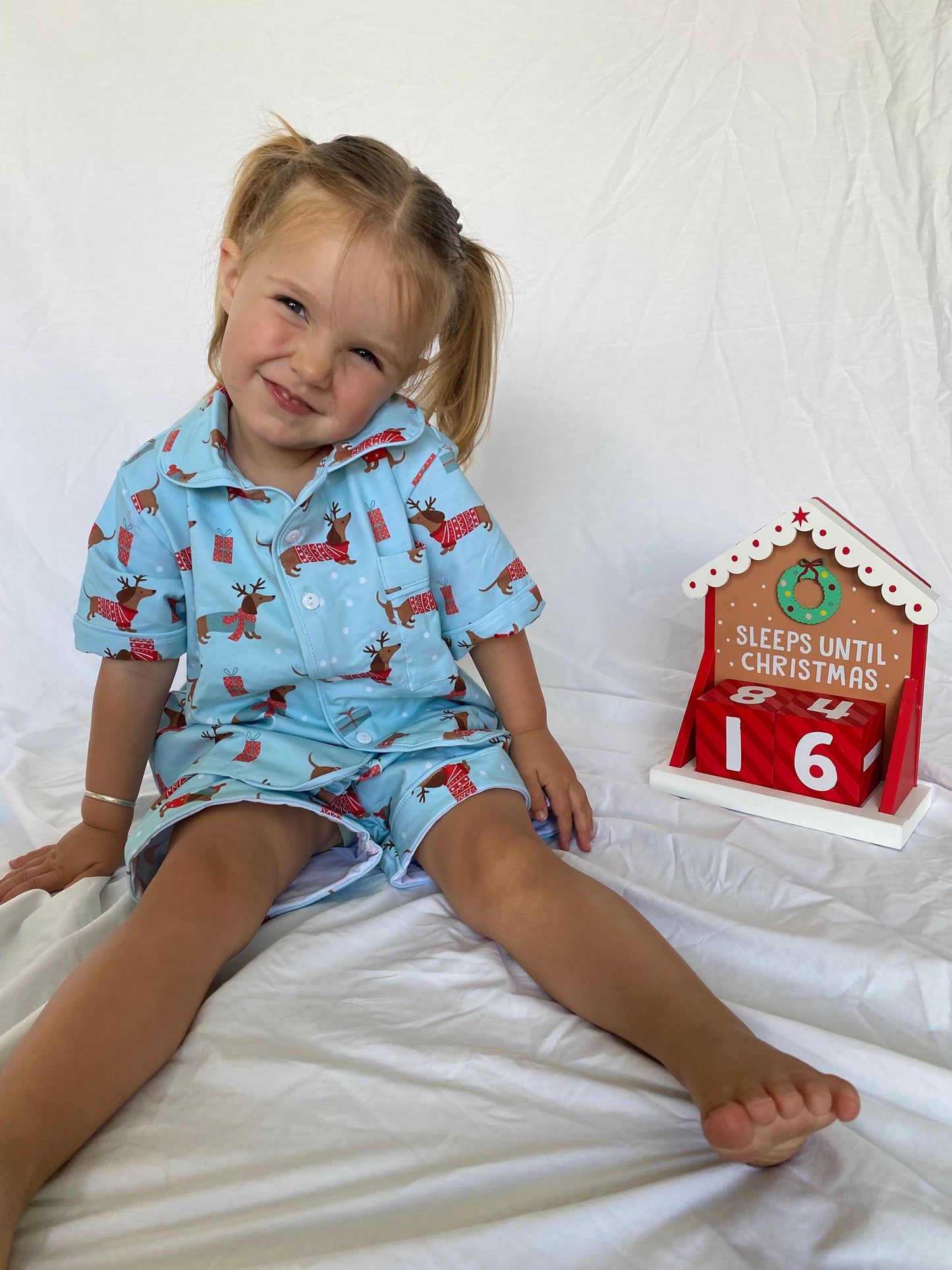 DACHSHUND THROUGH THE SNOW- PJS