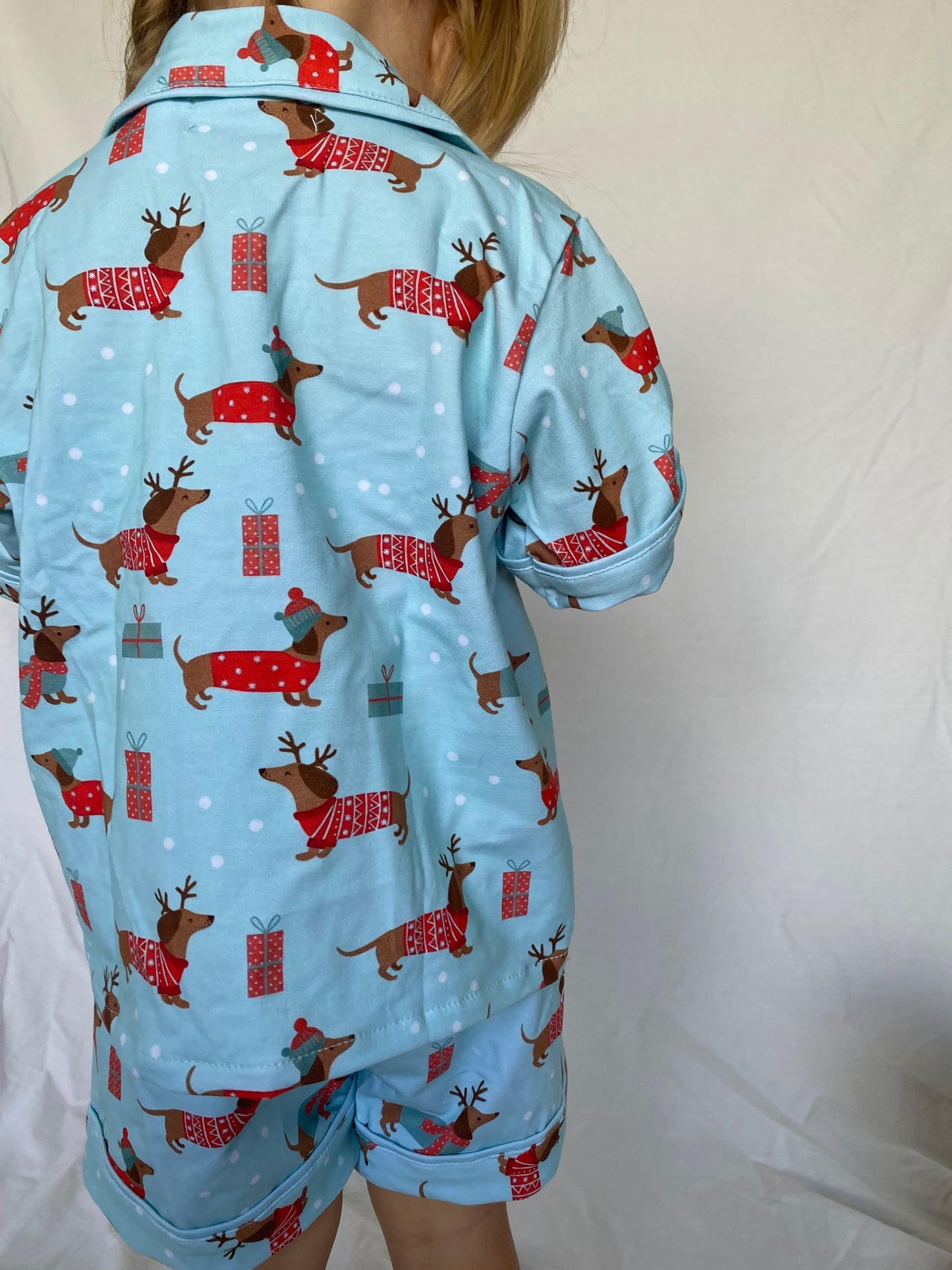 DACHSHUND THROUGH THE SNOW- PJS